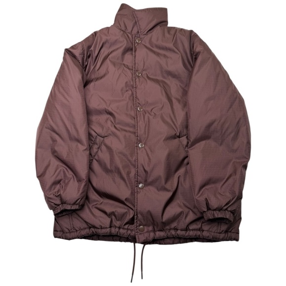 Aritzia TNA Coaches Long Jacket in Ripstop Twill Fabric Brown  - Picture 2 of 16